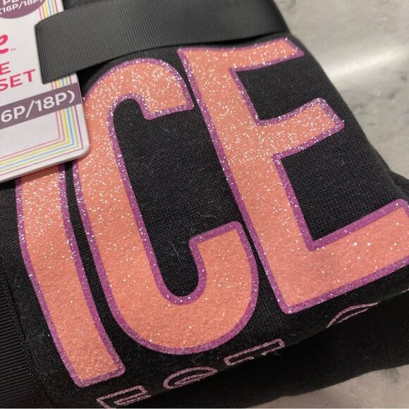 Justice Fleece Lounge Sweatshirt & Midi Short Set NWT XL Plus - Picture 3 of 11